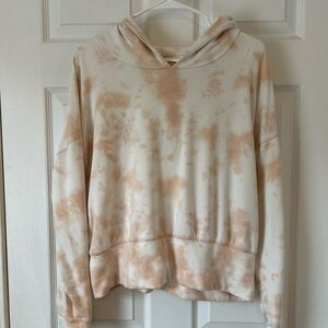 Aerie Cream and Tan Tie-Dye Sweater